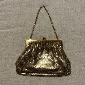 Vintage Whiting & Davis Co. Gold Mesh Evening Bag